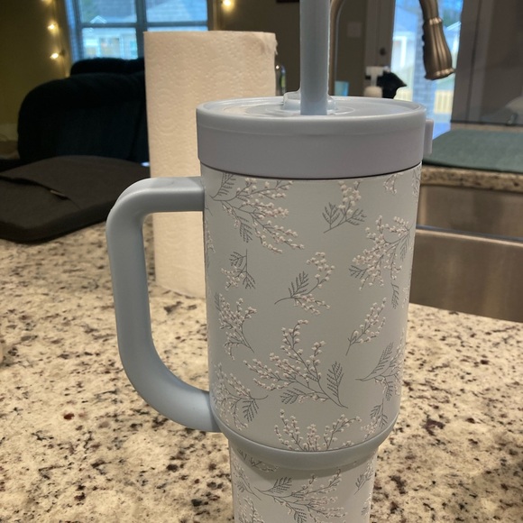 Floral Insulated Travel Mug - Light Gray - Picture 4 of 4